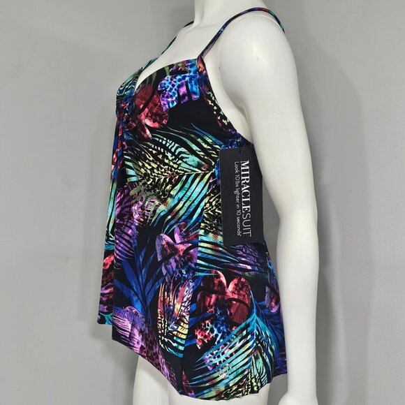 Miraclesuit Tropical Marina Tankini Swim Top - Picture 3 of 9